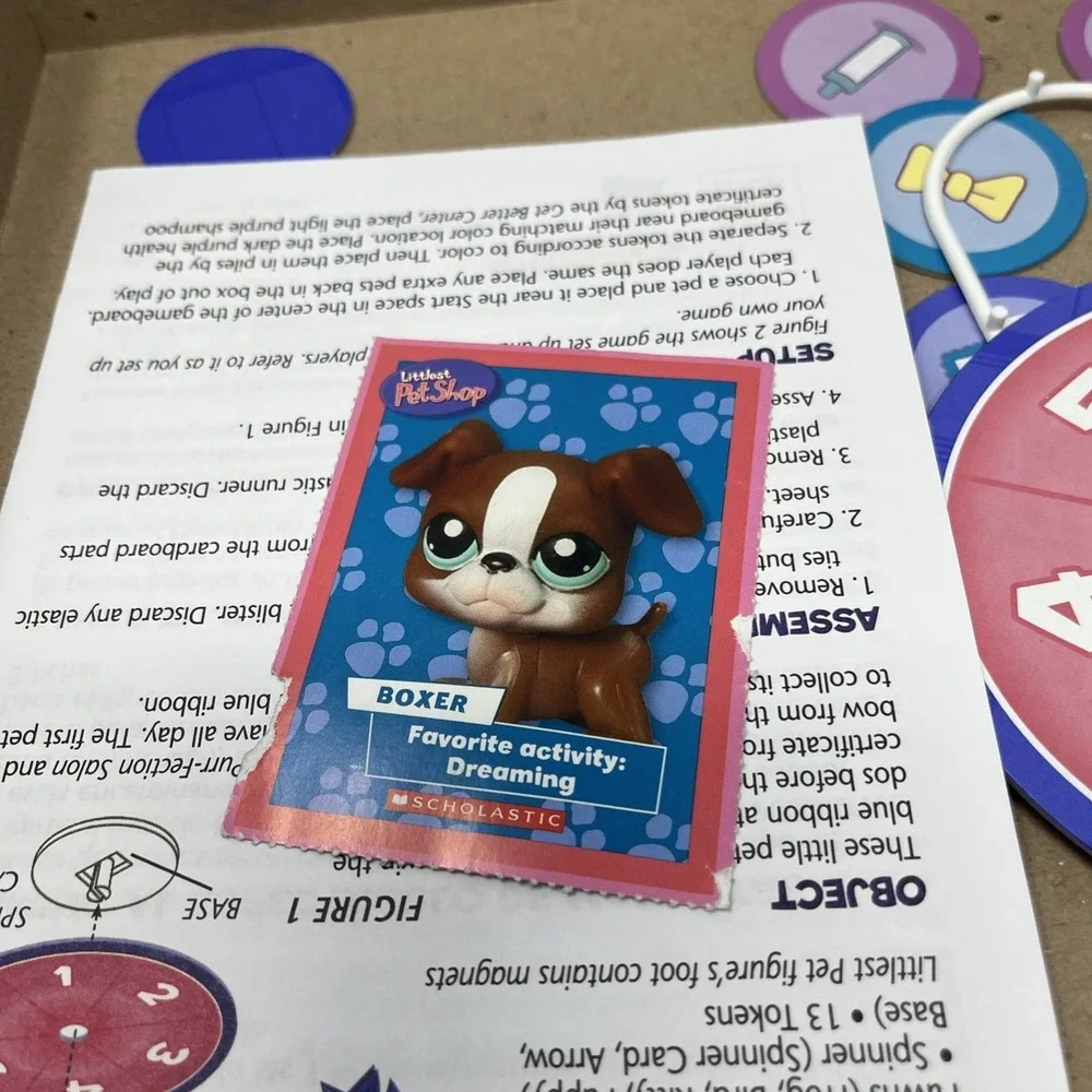 Littlest Pet Shop Board Game Prettiest Pet Show Hasbro 2007 Complete With 7 Pets